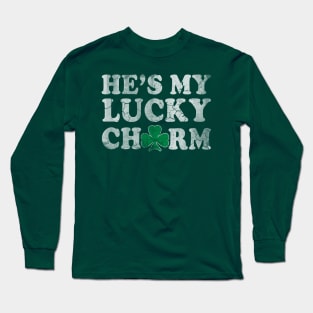 He's My Lucky Charm St Patrick's Day Matching Couples Long Sleeve T-Shirt